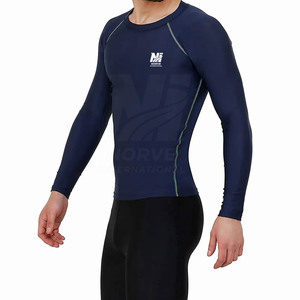 Camiseta Deportiva de Compresión de Manga Larga, Transpirable, de Algodón Suave, para Entrenamiento en Gimnasio, Ropa Deportiva Activa - Product Image 4