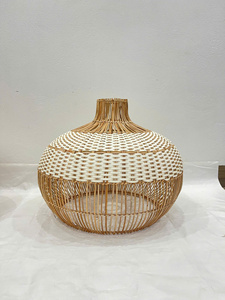 โคมไฟไม้ไผ่ธรรมชาติสำหรับภายนอกอาคาร งานฝีมือสานแขวนตกแต่งสวน รีสอร์ท ขายส่งจำนวนมาก โรงงานส่งออก - Product Image 4
