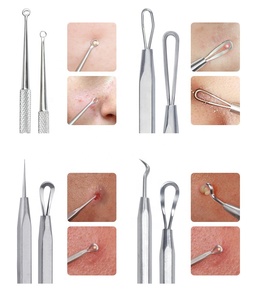 ชุดเครื่องมือกำจัดสิวหัวดำสแตนเลสแบบมืออาชีพพร้อมฉลากกำหนดเองได้7ชิ้นเพื่อการดูแลผิวที่มีประสิทธิภาพ - Product Image 3