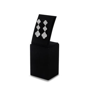 Support de présentation de bijoux en microfibre noire avec porte-colliers, boucles d'oreilles et bagues 55x55x40cm pour magasins, vitrines et présentoirs - Product Image 3
