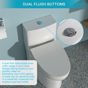 WC in ceramica a doppio filo monopezzo con chiusura morbida - Product Image 3