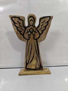 Angles en bois, angles découpés au laser, anges artisanaux en bois - Product Image 1