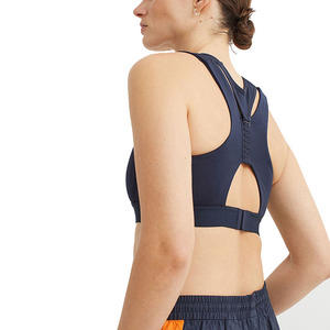 Sujetador Deportivo de Alta Sujeción Azul Marino para Mujer, Ropa Deportiva de Yoga, Top de Compresión sin Costuras - Product Image 4
