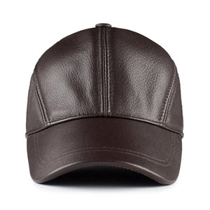 New Design Trendy Fashion Lightweight Classic <b>Baseball</b> Leather <b>Cap</b> High Quality Outdoor Casual Wear Leather <b>Cap</b> - Product Image 6
