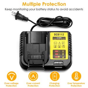 Cargador Rápido de Repuesto para Batería Dewalt de 10.8-20V Compatible con los Modelos DCB107 DCB101 DCB200 DCB205 - Product Image 6