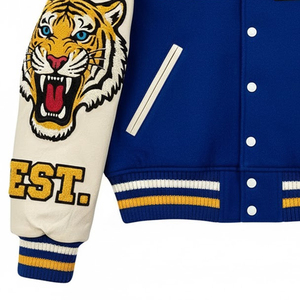 Chaqueta Varsity de Invierno 2026, Nueva Llegada, Personalizada, de Lana y Chenilla con Bordado, para Hombre, con Logotipo Frontal, MOQ Bajo - Product Image 3