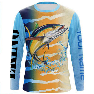 เสื้อตกปลาคุณภาพสูงสำหรับผู้ชาย แขนยาว ออกแบบได้ตามต้องการ พร้อมผ้าแห้งเร็วและป้องกันรังสียูวี - Product Image 6