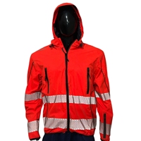 Veste de sécurité unisexe haute visibilité en polyester thermique fluorescent, coupe-vent, respirante, imperméable et avec bande réfléchissante pour le travail