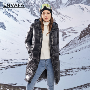 Long Padded <b>Winter</b> Parka <b>Thick</b> Quilted Puffer Jacket Warm Windproof Hooded Casual Outerwear Women's Premium High Quality <b>Coat</b> - Product Image 4