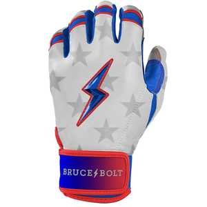 Guante de Bateo de Cuero de Puño Corto de la Serie Signature de Brandon Nimmo |   Guantes de Béisbol Profesionales con Diseño de Estrellas y Rayas - Product Image 2