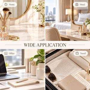 Travel Makeup <b>Mirror</b> with Lights, 3 Color Modes & Stepless Dimming , Lighted Makeup <b>Mirror</b>, Multi-Angle Adjustable <b>Foldable</b> - Product Image 2
