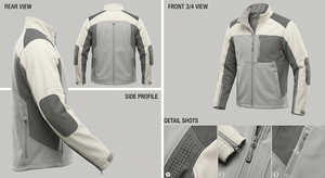 เสื้อแจ็คเก็ตขี่มอเตอร์ไซค์ผู้ชายแบบกันน้ำ ผ้า softshell ป้องกันลม ระบายอากาศได้ดี มีหลายกระเป๋า เหมาะสำหรับกิจกรรมกลางแจ้งและการผจญภัย - Product Image 3