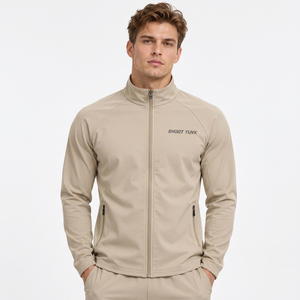 Veste de yoga pour homme Regal Three, respirante, extensible dans 4 directions, fermeture éclair, col montant, veste de sport légère. - Product Image 3