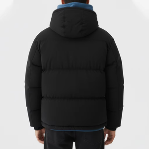 Veste matelassée à capuche pour homme grande taille avec logo personnalisé, manteau d'hiver léger en polyester et coton rembourré, vêtement d'extérieur décontracté - Product Image 5