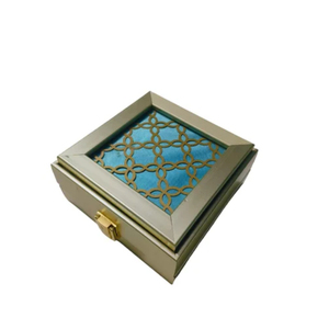 Decorative Geometric Pattern Metal <b>Box</b> with Tassel Lid Handmade Rectangle Shape Party Decor Diwali <b>Gifted</b> <b>Hamper</b> <b>Box</b> - Product Image 3
