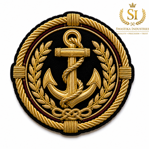 Customized Vintage <b>Sew</b>-On Lace Safety <b>Pin</b> Embroidered Crest Badge Patch Official Embroidery Patches Blazer Material - Product Image 4