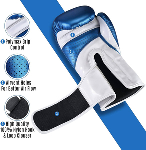 Gants de boxe en cuir pour sparring, vente en gros, prix abordable, durables et légers, pour entraînement au sac de frappe - Product Image 3