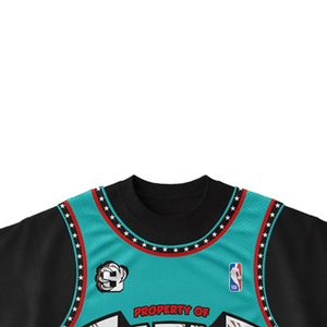 Brand Sport <b>Men's</b> Regular Fit Teal Basketball Jersey Short Sleeve Printed Street Style <b>Turtleneck</b> 33 100% Cotton Anti-Wrinkle - Product Image 2