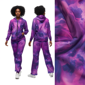 Conjunto Deportivo de Invierno para Mujer con Capucha y Cierre de Cordón, 100% Algodón Transpirable, Estampado por Sublimación - Product Image 4