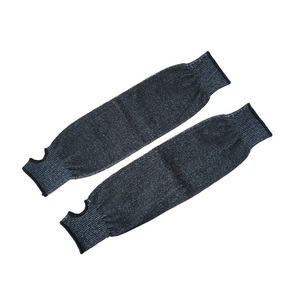 Listo para enviar: Mangas protectoras negras de nivel 5 HPPE resistentes a cortes con orificio para el pulgar y ribete trasero. ¡Pida ahora! - Product Image 2