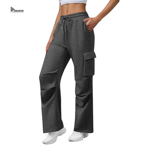 High Quality Men's Sweatpants Elastic Waist Drawstring Closure Casual <b>Pants</b> With Multiple Pockets Midweight Knitted Fabric - Product Image 3