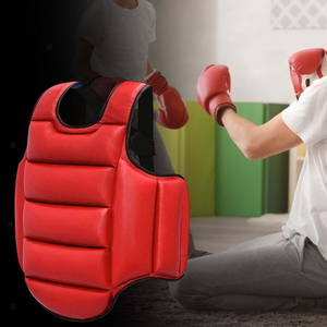 Protector de Pecho de Cuero Resistente para Entrenamiento de Artes Marciales y Taekwondo - Product Image 4
