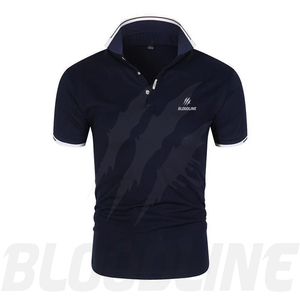 Chemise à manches courtes pour homme Bloodline, couleur unie, coton tricoté, respirant, coupe classique, 220g, noir - Product Image 2