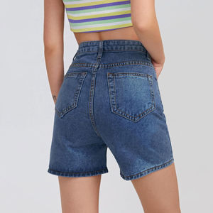 Shorts de Mezclilla Rectos de Cintura Alta, Estilo Americano, Casuales para Mujer, con un Corte Moderno - Product Image 2