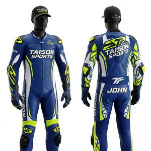 Traje de Motocicleta de Cuero Vacuno Premium de 13 mm y 1200 GSM, Diseño de Paneles Gris, Negro y Rojo, Logotipo Personalizado Impreso, Ajuste de Carreras - Product Image 5