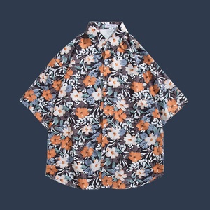 Haute qualité Streetwear tenue décontracté vacances d'été plage partout imprimé à manches courtes Sublimation hawaïen Aloha chemise pour hommes - Product Image 5