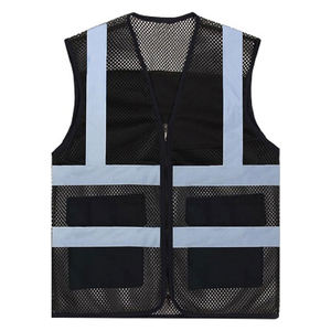 Gilet de sécurité haute visibilité réfléchissant, vêtements de travail industriels avec poches, matière polyester respirante et antibactérienne - Product Image 5