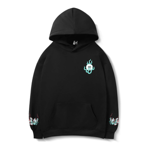 Sweat-shirt à capuche noir pour homme avec imprimé dragon, style chinois, vêtement d'automne, coupe classique, tissu tricoté 100% coton - Product Image 6