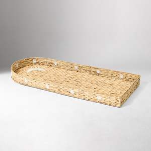 Nouveau design avec motif brodé, panier de table à langer en jacinthe d'eau de qualité supérieure, fabriqué au Vietnam. - Product Image 3