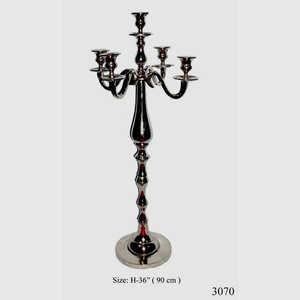 Decorative Crystal 5 Arm <b>Candle</b> Holder Candelabra for Christmas Party Home Decor and Festive Lighting - Product Image 1