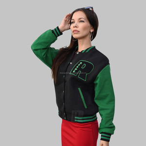 El último modelo de chaquetas universitarias de lana de algodón con chaqueta universitaria Letterman impresa personalizada Proveedores de Pakistán Aceptamos PayPal - Product Image 2