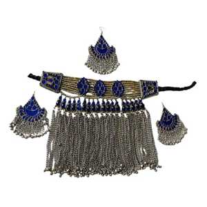 Conjunto de Collar y Pendientes Kuchi Afgano Pakistaní Vintage Personalizado, Joyería de Acero Inoxidable para Mujeres Adultas, Regalo para Fiesta de Compromiso - Product Image 1