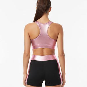 Women's Workout <b>Bra</b> and Training Shorts Set Breathable Sublimation Sportswear Factory Direct <b>Low</b> MOQ - Product Image 2