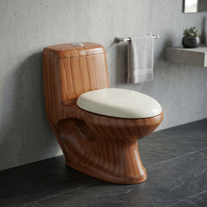 Inodoro de cerámica moderno de estilo occidental, de una pieza, alargado, montado en el suelo, con sifón, para baños exteriores. - Product Image 4