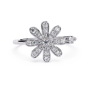 Anillo de compromiso de diamantes cultivados en laboratorio con certificado IGI de Loista Jewels, anillo de oro con diamantes cultivados en laboratorio para mujer, joyas finas. - Product Image 1