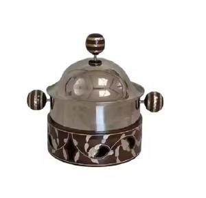 Olla para Calentar Comida de Acero Inoxidable con Diseño Árabe, con Tapa y Asas, para Hoteles, Catering, Bodas y Buffets - Product Image 1