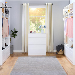 Muebles JY estilo europeo moderno RTA vestidor laminado tablero de partículas armario muebles de dormitorio - Product Image 2