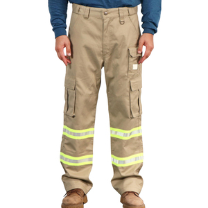กางเกงทำงานนิรภัยโพลีเอสเตอร์แบบสะท้อนแสง Hi Vis พร้อมกระเป๋าคาร์โก้  รองรับการสกรีนโลโก้ตามต้องการ - Product Image 1