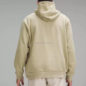 Oem Oversize Hommes Sweat à capuche d'hiver Porter solide Côte Garniture Grande Poche Mode Manches Longues Doux Chaud Coton XXL Pas Cher Pullover Hoodies - Product Image 5