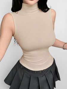 STELLAR Super Regular Fit, Camiseta de Punto Transpirable de Poliéster/Algodón de 180g para Mujer, Cuello Alto sin Mangas, Estilo Casual de Verano, con Logotipo Digital - Product Image 1