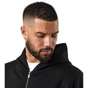 Sweat à capuche zippé personnalisé pour homme – Mélange coton/polyester 380g, respirant et séchage rapide, vêtement d'extérieur décontracté pour l'hiver - Product Image 3