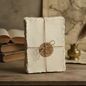 Papel Vintage A1 Hecho a Mano con Borde Decorado, 150 GSM, Hojas en Blanco de Algodón Reciclado para Acuarela, OEM, 23x33 Pulgadas, Venta al Por Mayor - Product Image 3