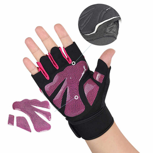 Guantes de levantamiento de pesas Comfort con correa flexible para la muñeca y zonas de protección en la palma para sesiones de potencia, precio al por mayor - Product Image 3