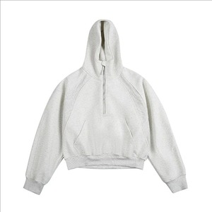 Sudadera con capucha con cremallera al por mayor, con logo personalizado, unisex, de alta calidad, de peso pesado, con cremallera completa y corte cropped, nueva. - Product Image 3