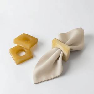 Hot Selling Rustic Wooden Napkin Ring Farmhouse <b>Table</b> Decor Natural Wood Bead Holder Wedding Dining <b>Table</b> Accessory Set - Product Image 3