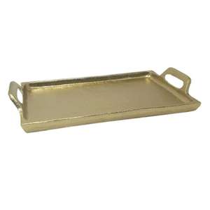 Classic Style Food Serving Tray With Handle Handicrafts Aluminium Decorative Trays Event Party Supplies <b>Large</b> Size - Product Image 4